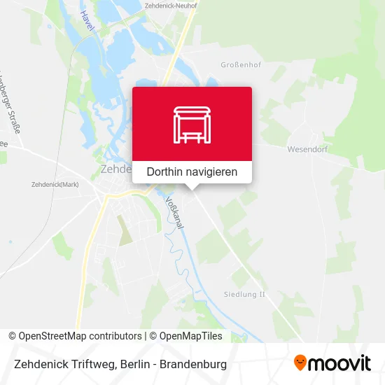 Zehdenick Triftweg Karte