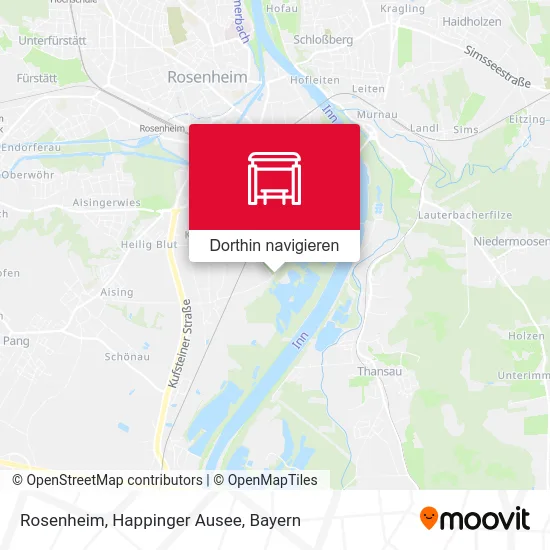 Rosenheim, Happinger Ausee Karte