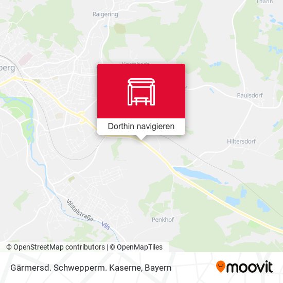 Gärmersd. Schwepperm. Kaserne Karte