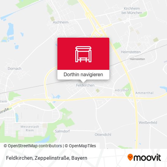 Feldkirchen, Zeppelinstraße Karte