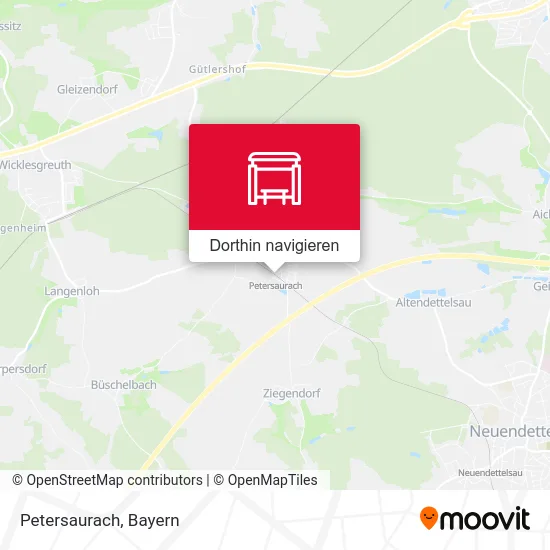 Petersaurach Karte