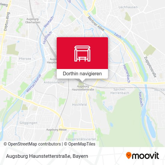 Augsburg Haunstetterstraße Karte