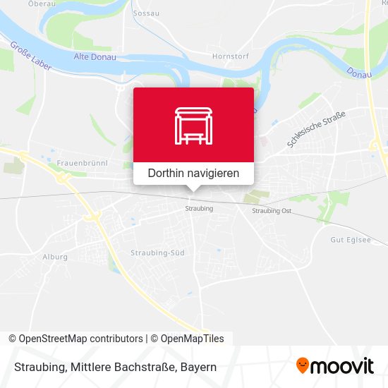 Straubing, Mittlere Bachstraße Karte