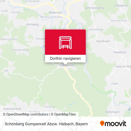 Schönberg Gumpenreit Abzw. Haibach Karte