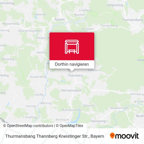 Thurmansbang Thannberg Kneistinger Str. Karte