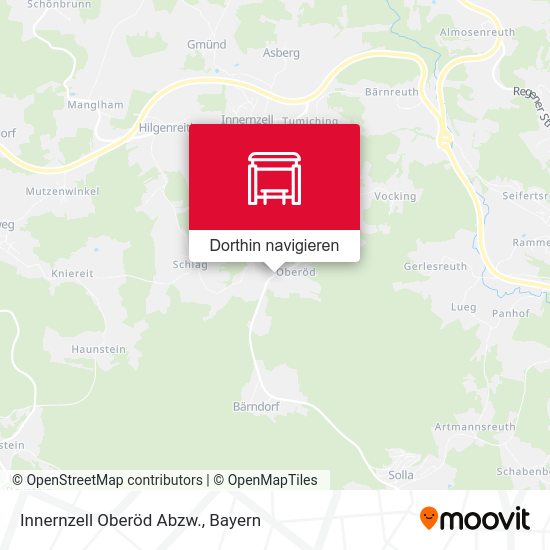 Innernzell Oberöd Abzw. Karte