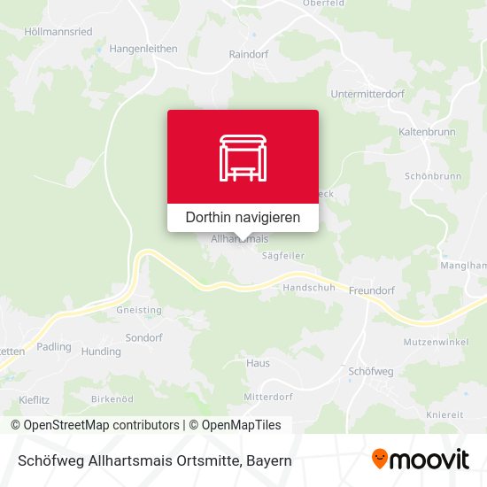 Schöfweg Allhartsmais Ortsmitte Karte