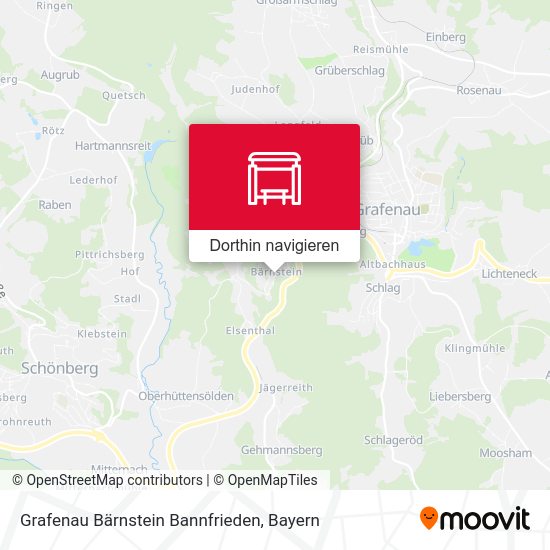 Grafenau Bärnstein Bannfrieden Karte