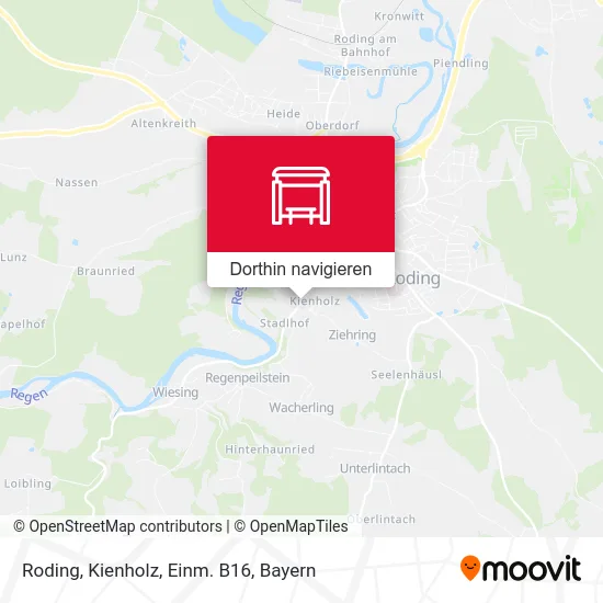 Roding, Kienholz, Einm. B16 Karte