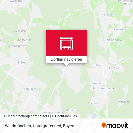 Waldmünchen, Untergrafenried Karte
