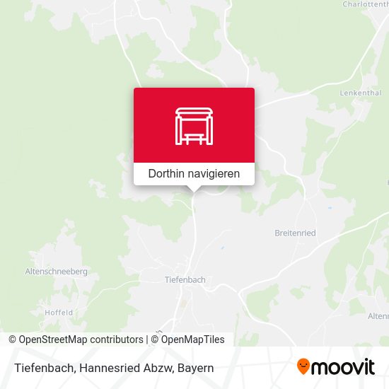 Tiefenbach, Hannesried Abzw Karte
