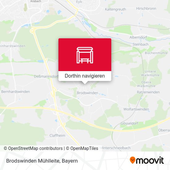Brodswinden Mühlleite Karte