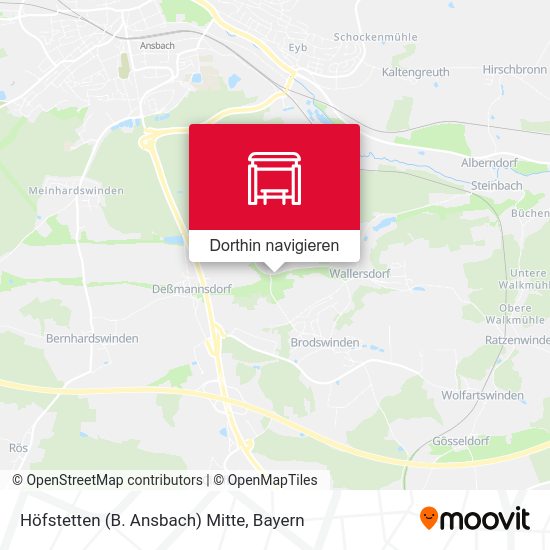 Höfstetten (B. Ansbach) Mitte Karte