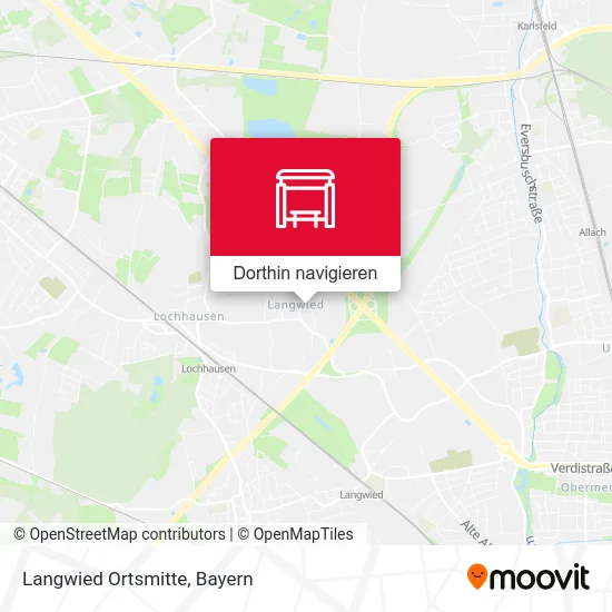 Langwied Ortsmitte Karte