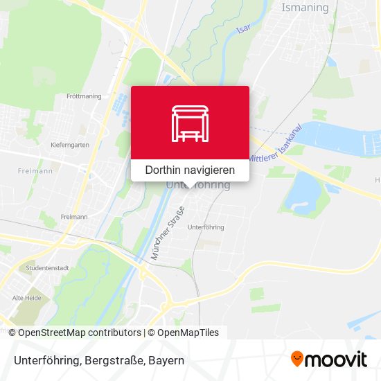Unterföhring, Bergstraße Karte