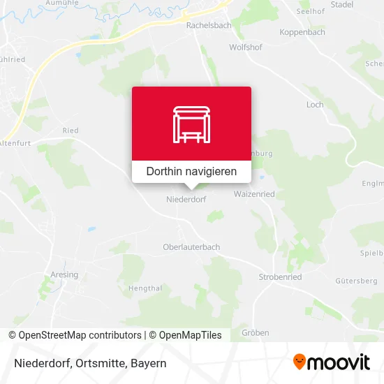 Niederdorf, Ortsmitte Karte