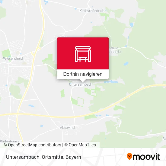 Untersambach, Ortsmitte Karte