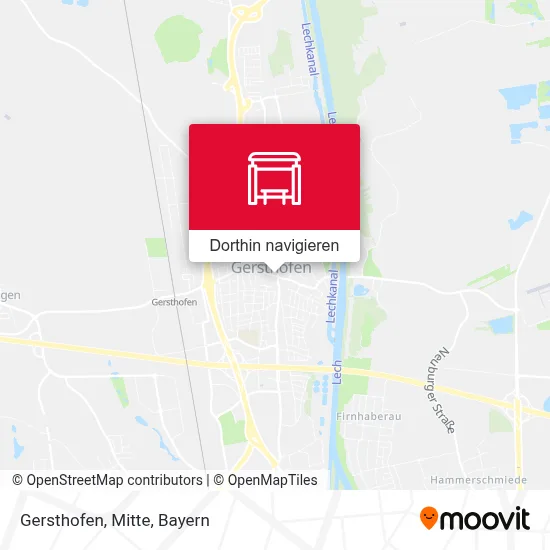 Gersthofen, Mitte Karte