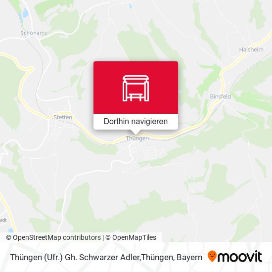 Thüngen (Ufr.) Gh. Schwarzer Adler,Thüngen Karte