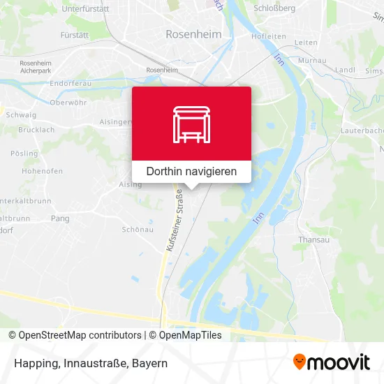 Happing, Innaustraße Karte