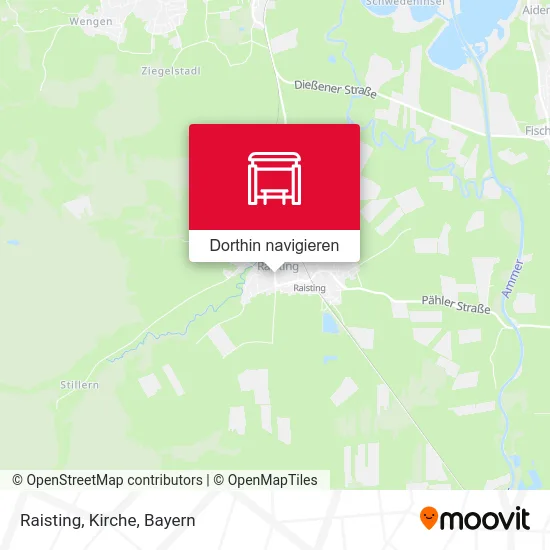Raisting, Kirche Karte