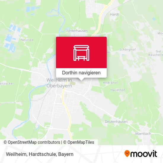 Weilheim, Hardtschule Karte