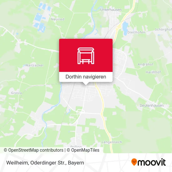 Weilheim, Oderdinger Str. Karte