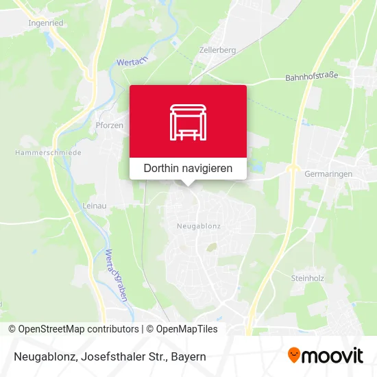 Neugablonz, Josefsthaler Str. Karte