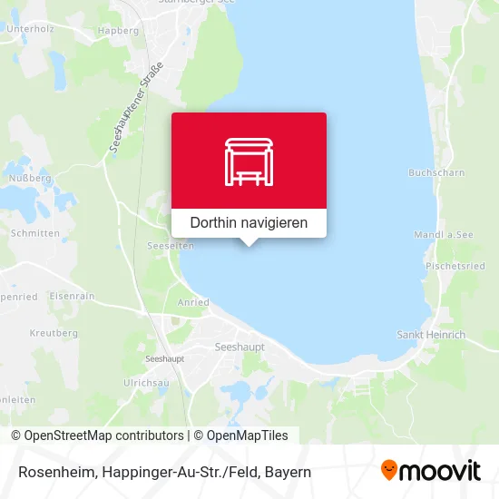 Rosenheim, Happinger-Au-Str. / Feld Karte