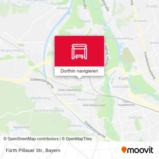 Fürth Pillauer Str. Karte