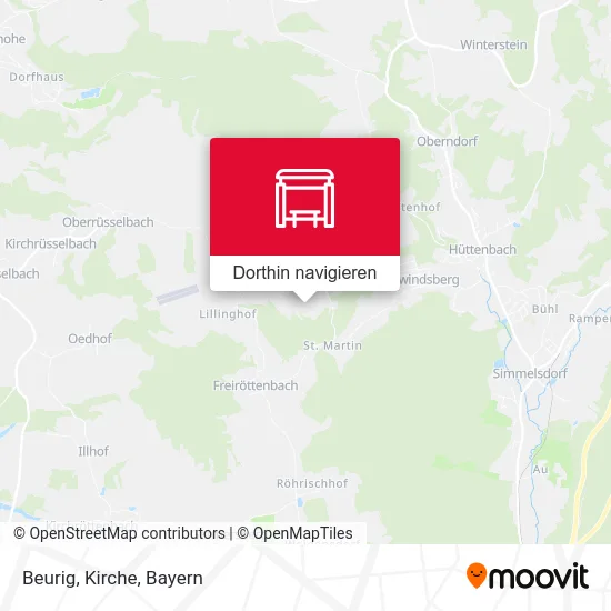 Beurig, Kirche Karte