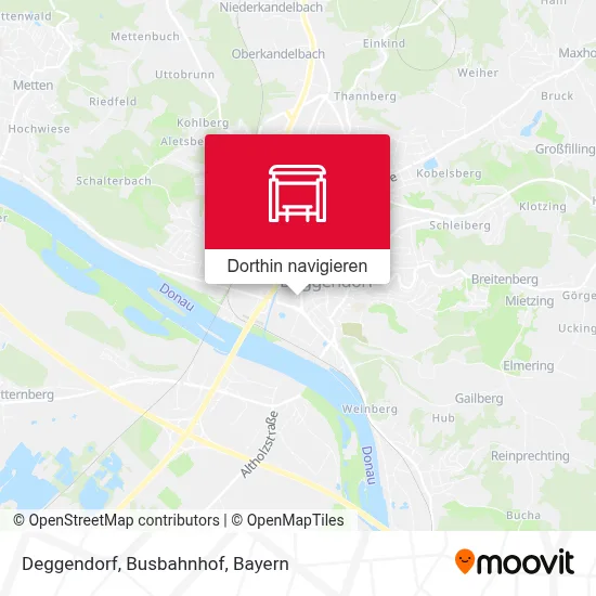 Deggendorf, Busbahnhof Karte