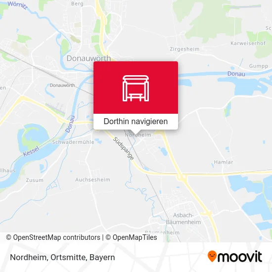 Nordheim, Ortsmitte Karte