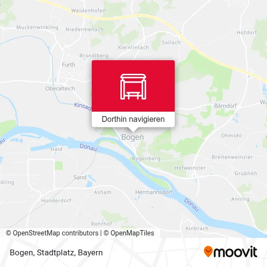 Bogen, Stadtplatz Karte