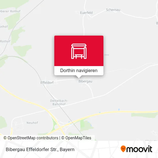 Bibergau Effeldorfer Str. Karte
