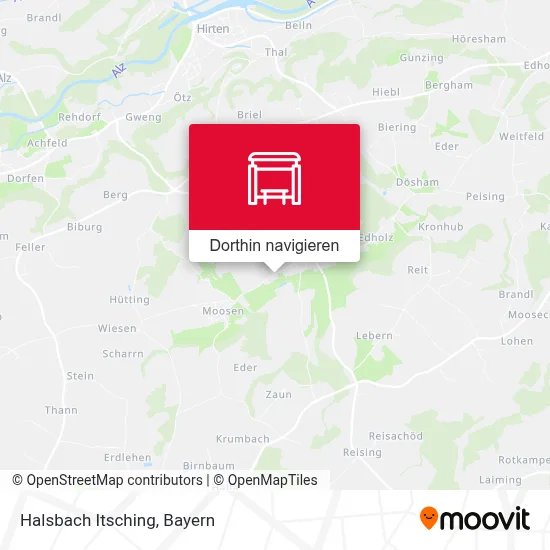 Halsbach Itsching Karte