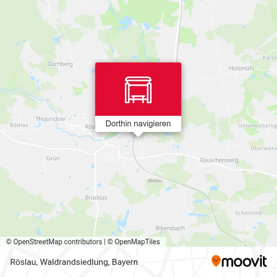 Röslau, Waldrandsiedlung Karte
