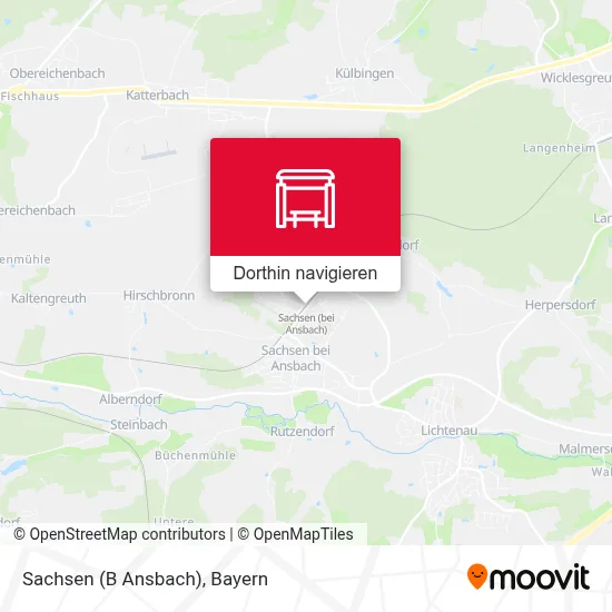 Sachsen (B Ansbach) Karte