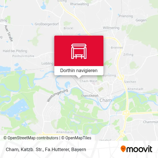 Cham, Katzb. Str., Fa.Hutterer Karte