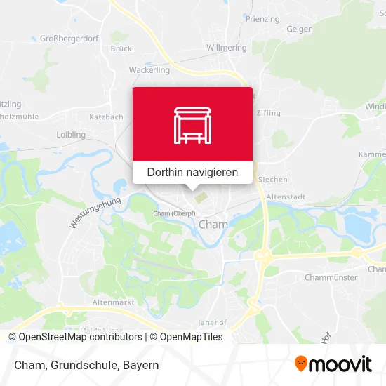 Cham, Grundschule Karte