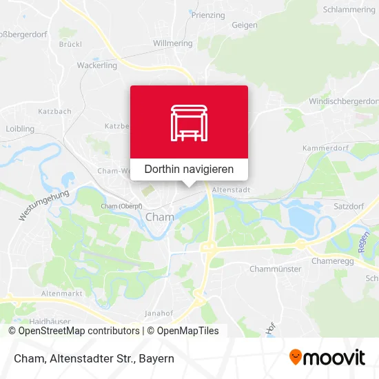 Cham, Altenstadter Str. Karte