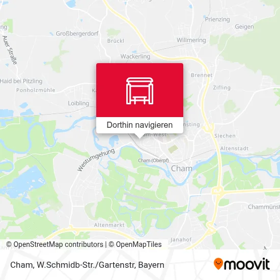 Cham, W.Schmidb-Str./Gartenstr Karte