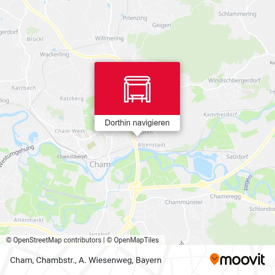 Cham, Chambstr., A. Wiesenweg Karte