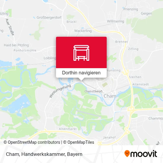 Cham, Handwerkskammer Karte