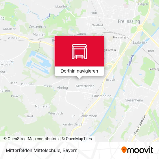 Mitterfelden Mittelschule Karte