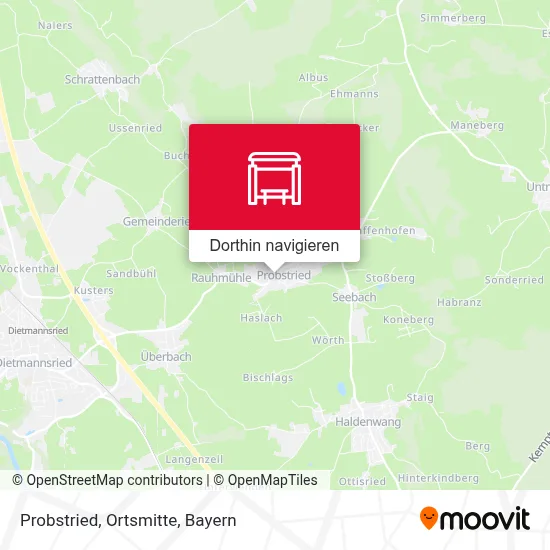 Probstried, Ortsmitte Karte