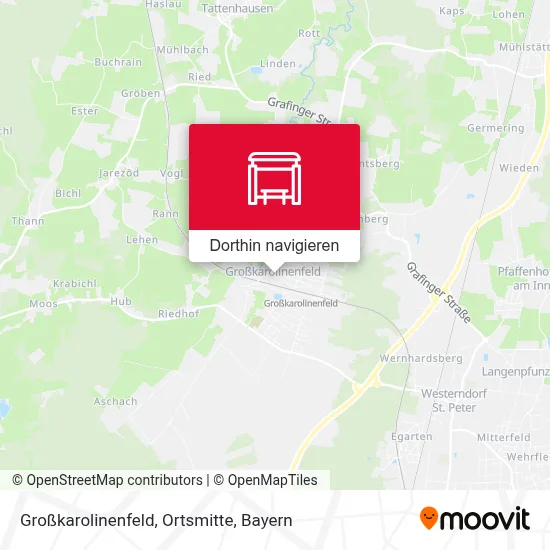 Großkarolinenfeld, Ortsmitte Karte