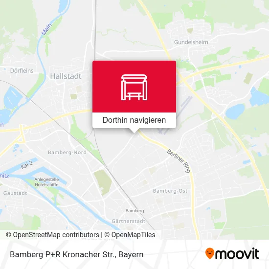 Bamberg P+R Kronacher Str. Karte