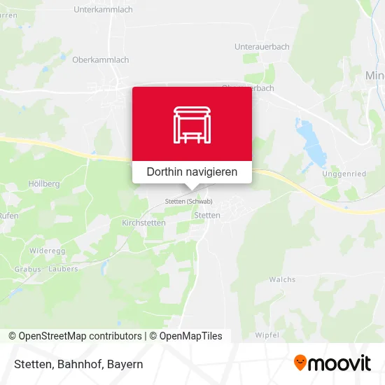 Stetten, Bahnhof Karte