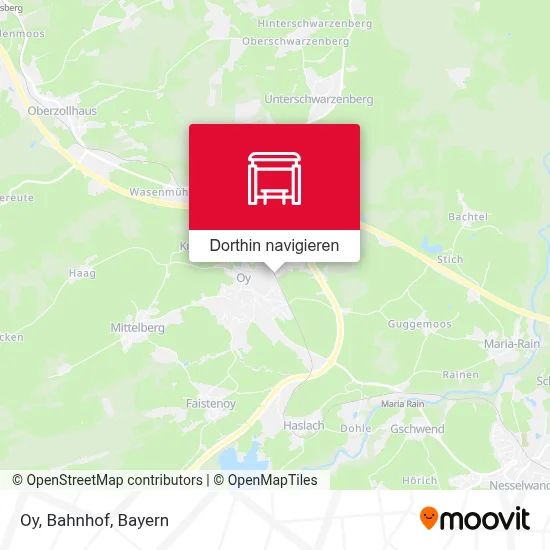 Oy, Bahnhof Karte